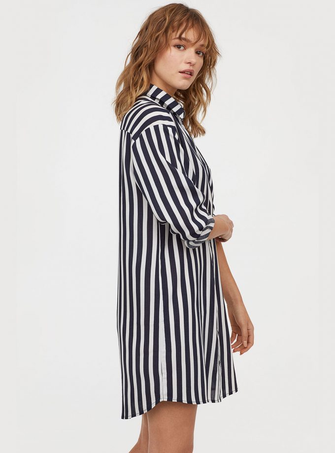 Patterned Shirt Dress