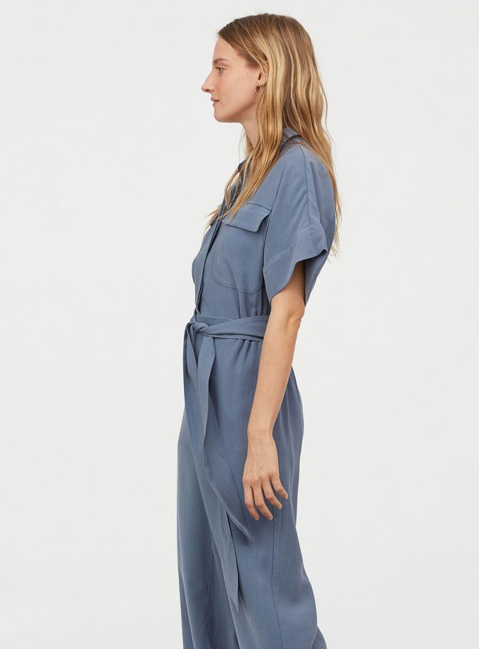 Jumpsuit with Tie Belt
