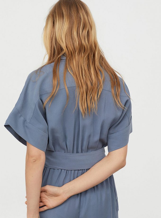 Jumpsuit with Tie Belt