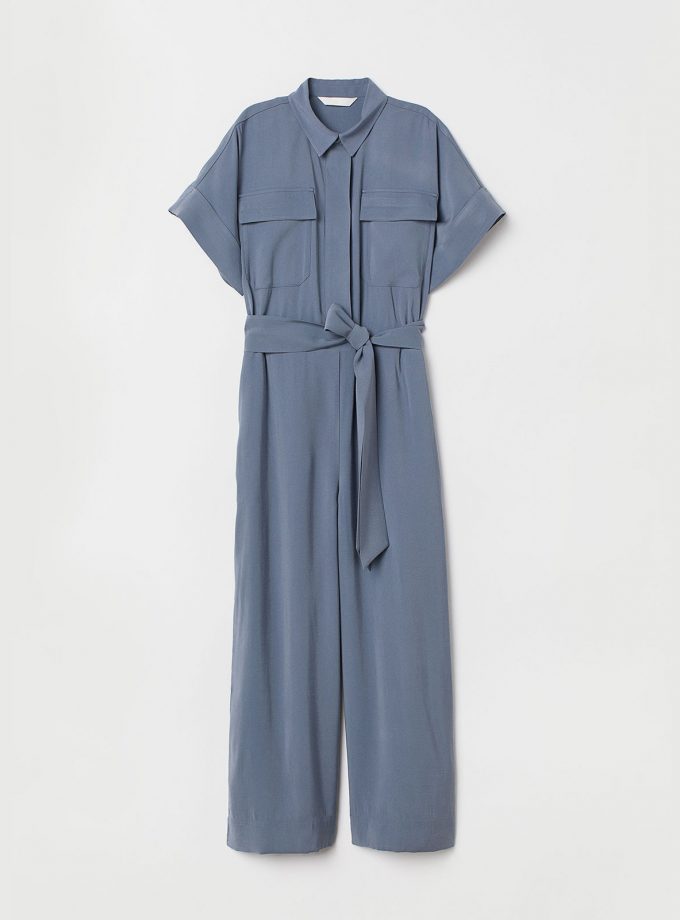 Jumpsuit with Tie Belt